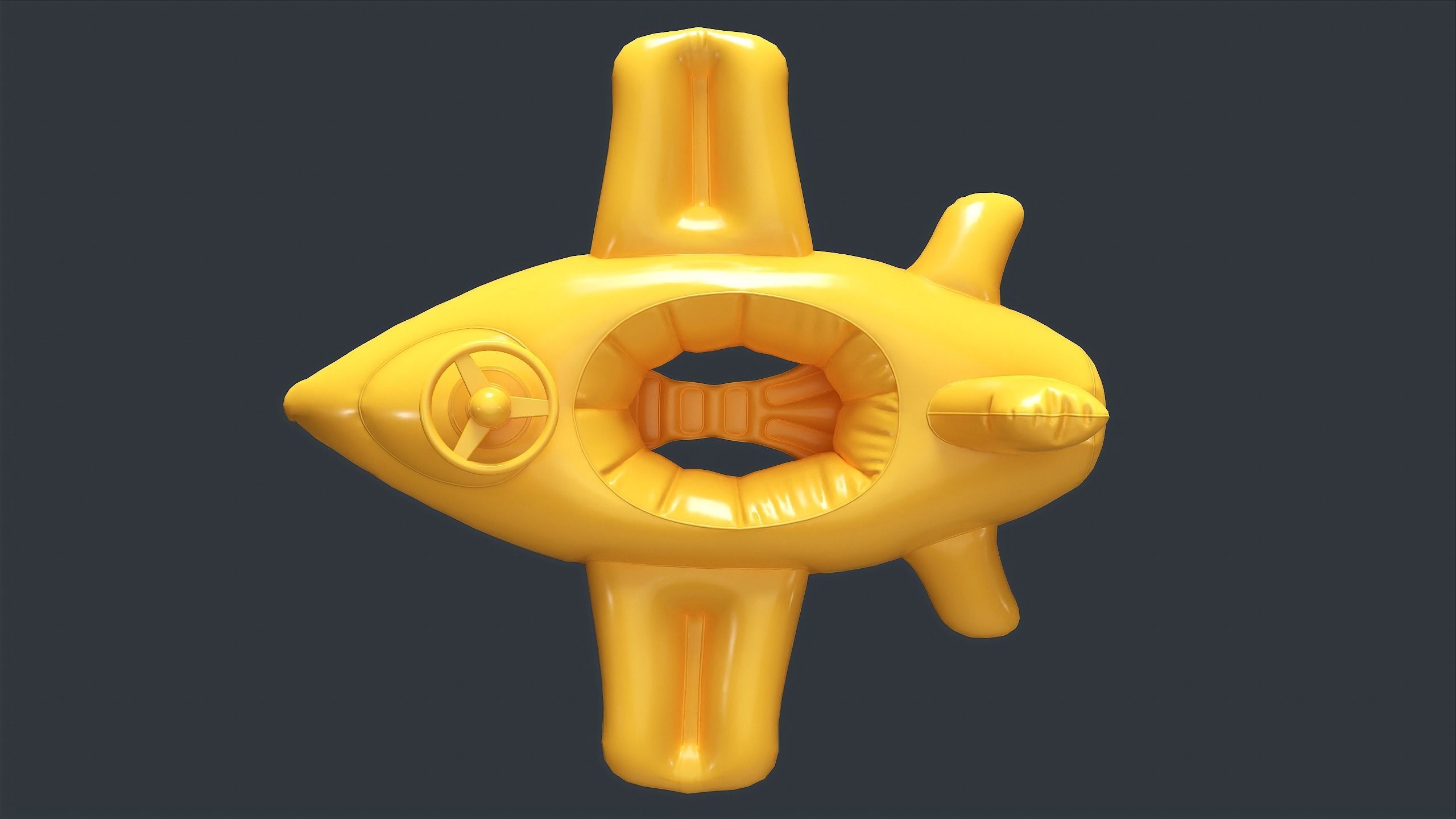 Inflatable Aircraft Swimming Ring 1 PBR Game Ready Low-poly 3D model_21