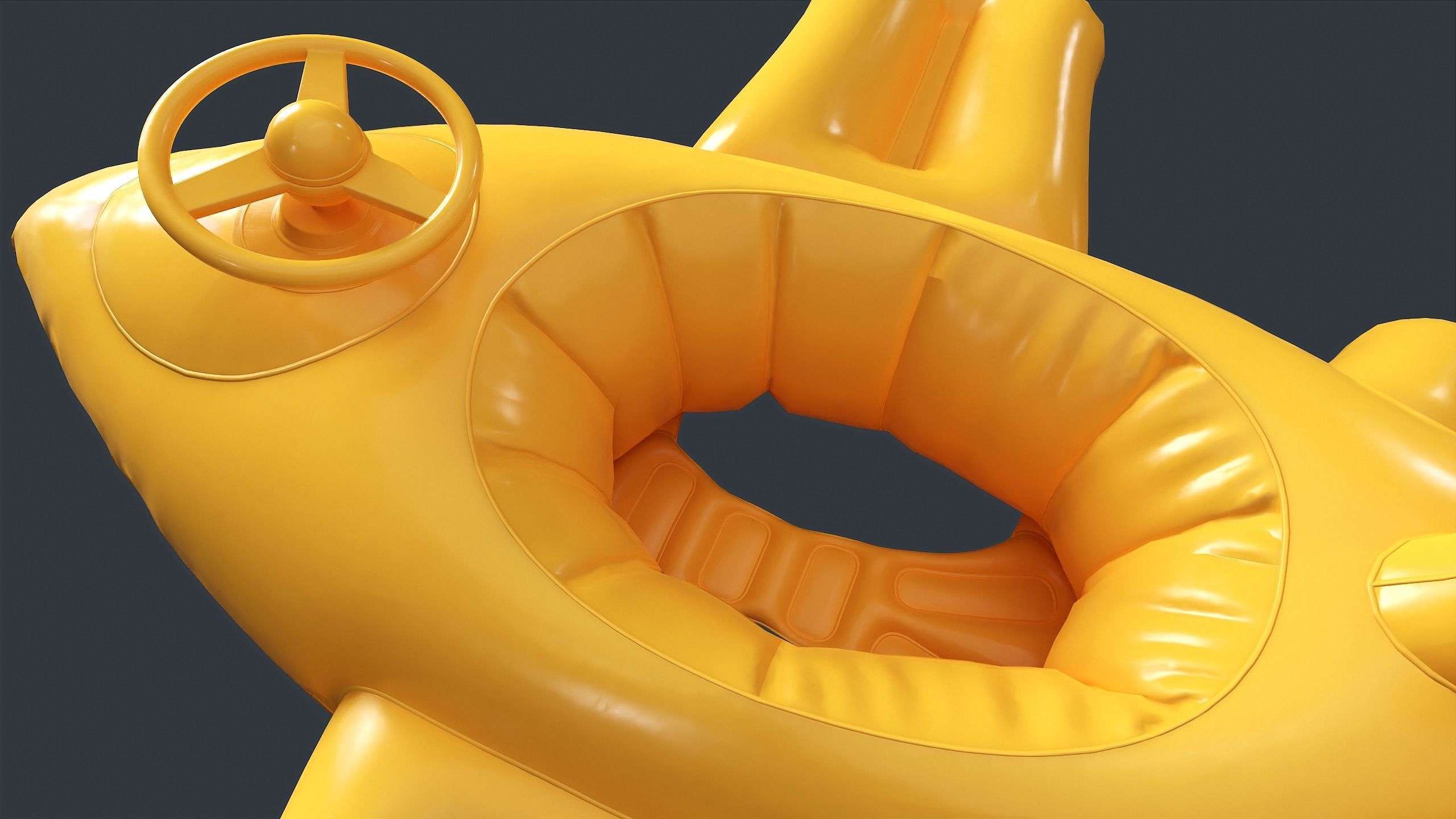 Inflatable Aircraft Swimming Ring 1 PBR Game Ready Low-poly 3D model_22