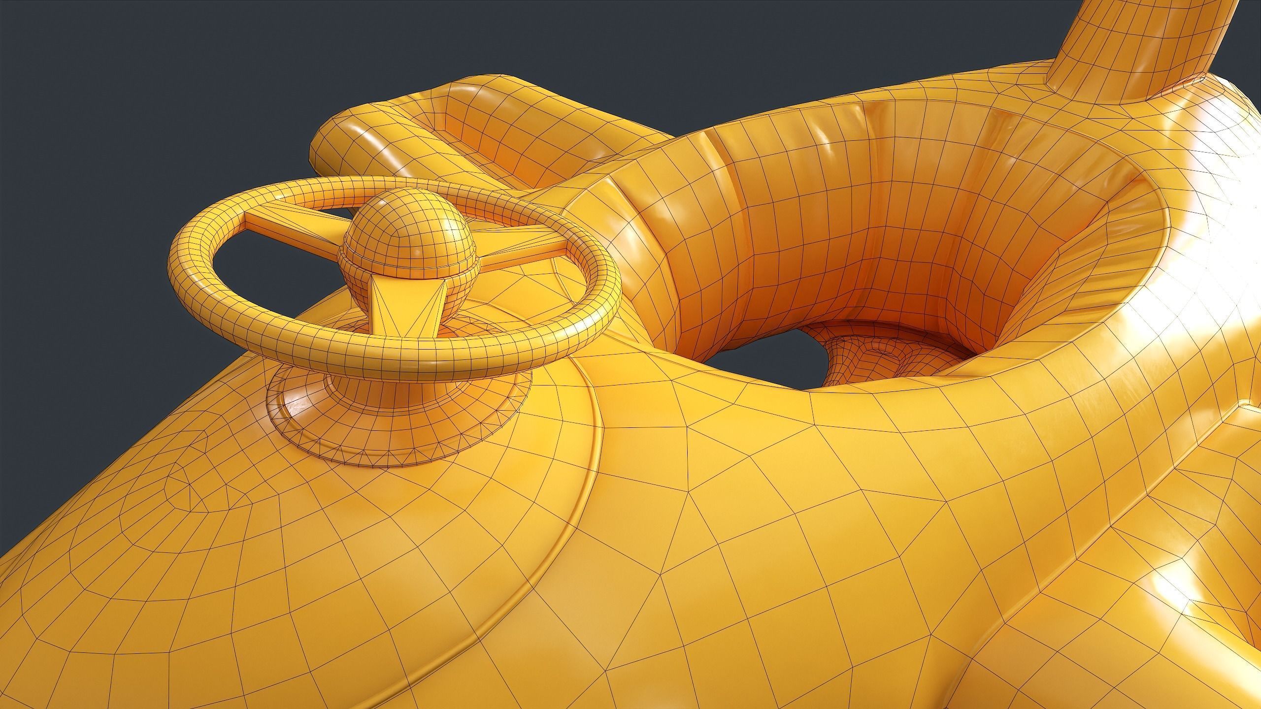 Inflatable Aircraft Swimming Ring 1 PBR Game Ready Low-poly 3D model_17