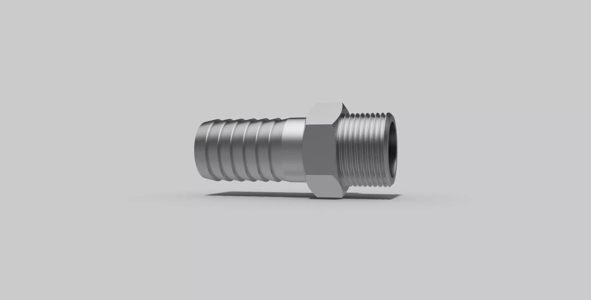 3-4 Inch BSP male - Hose adaptor - Autodesk Inventor 3D model