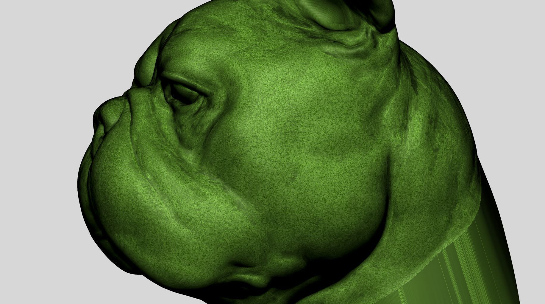 Dog Bust v4 3D model_14