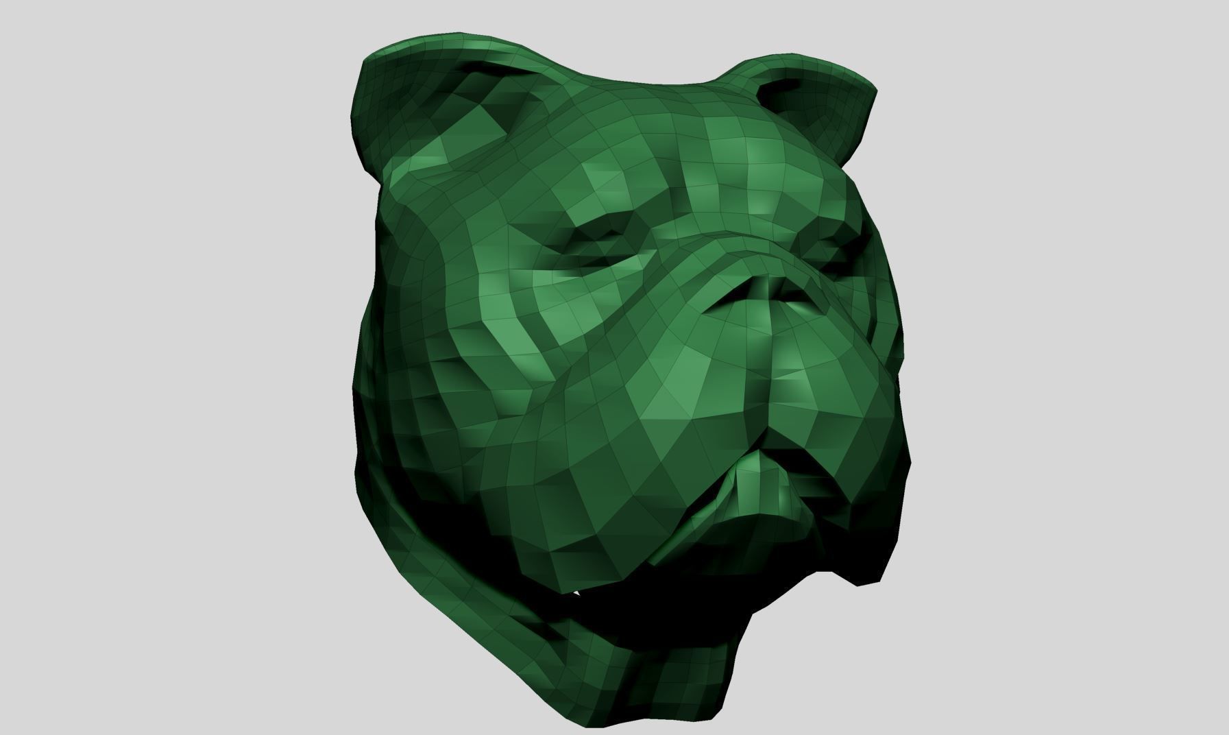 Dog Bust v4 3D model_8