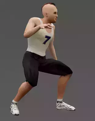 Male Basketball Player Low-poly 3D model
