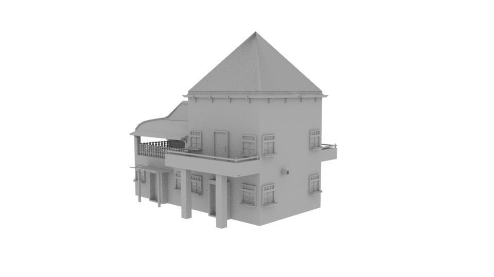 House 03 Low-poly 3D model_1