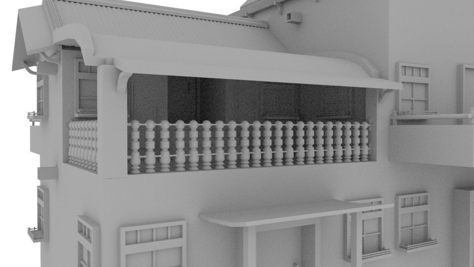 House 03 Low-poly 3D model_2