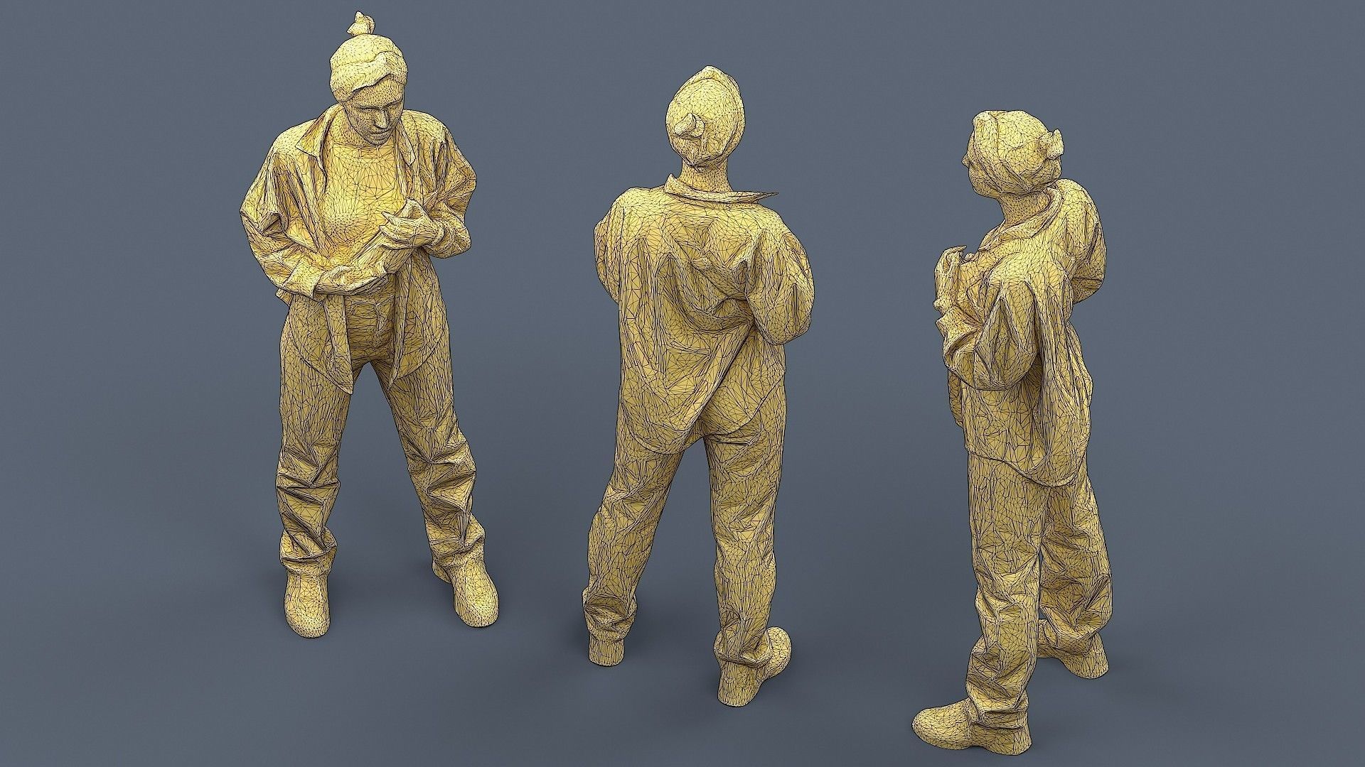 Girl in Plaid Shirt 3D model_7