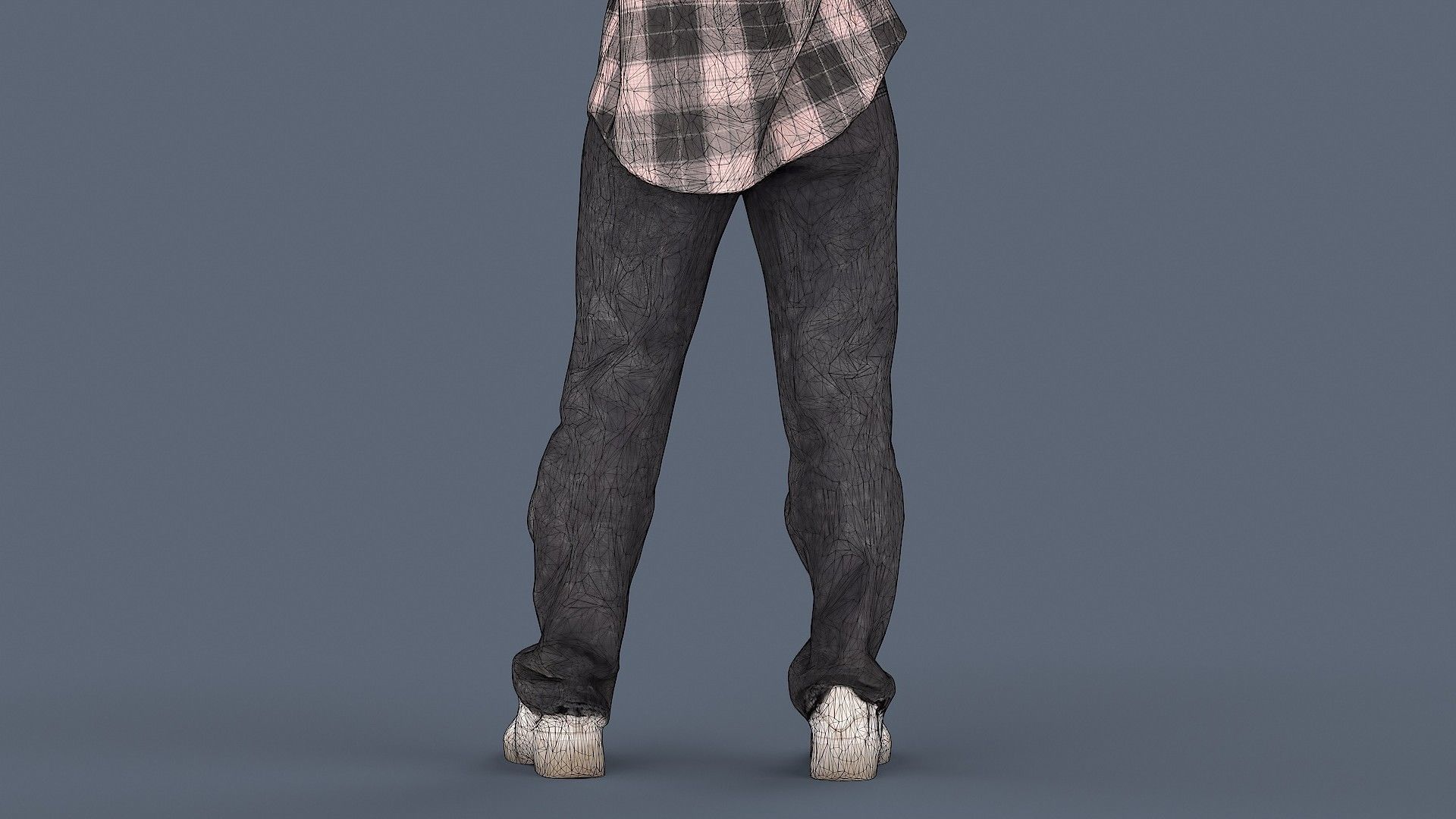 Girl in Plaid Shirt 3D model_16