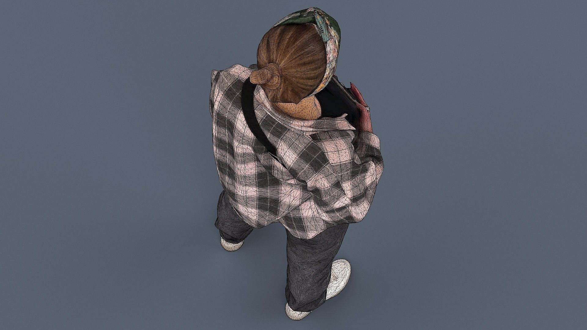 Girl in Plaid Shirt 3D model_18