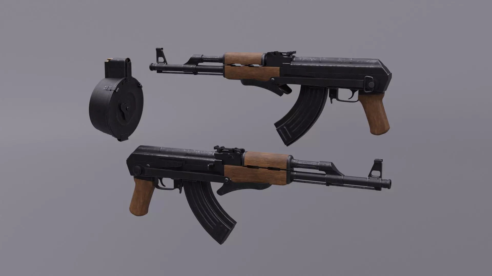 AK 47 Assault Rifle  Free 3D model_0