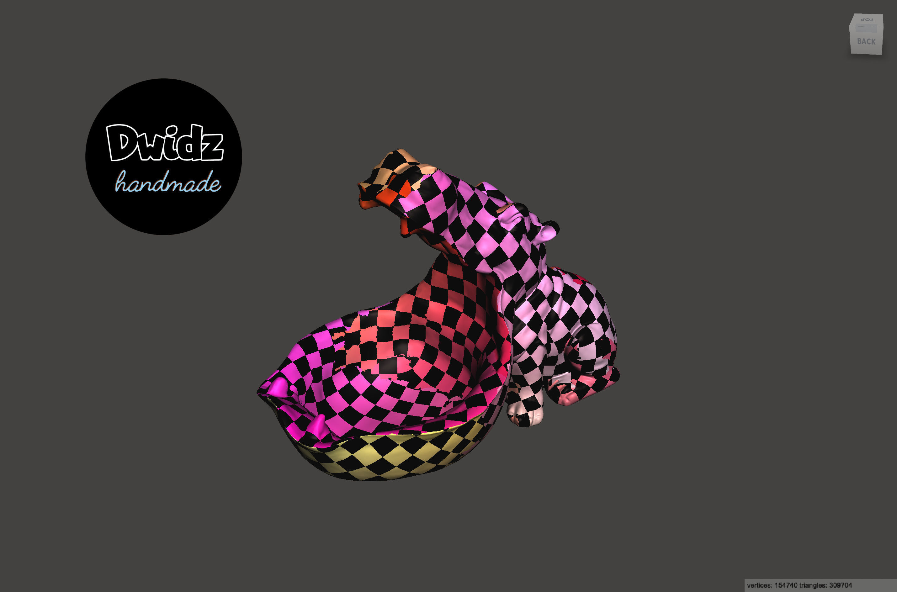 Hippo  Key and stuff Bowl 3D model_8