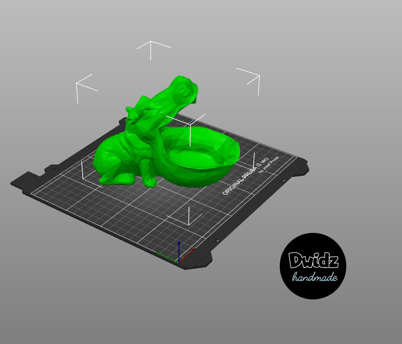 Hippo  Key and stuff Bowl 3D model_11