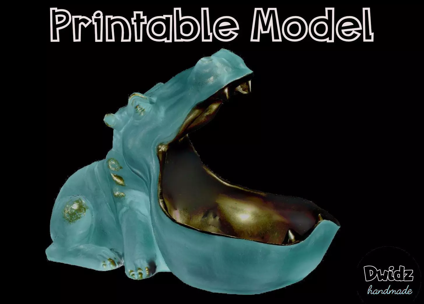 Hippo  Key and stuff Bowl 3D model_0