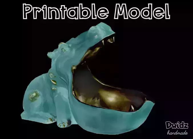 Hippo  Key and stuff Bowl 3D model