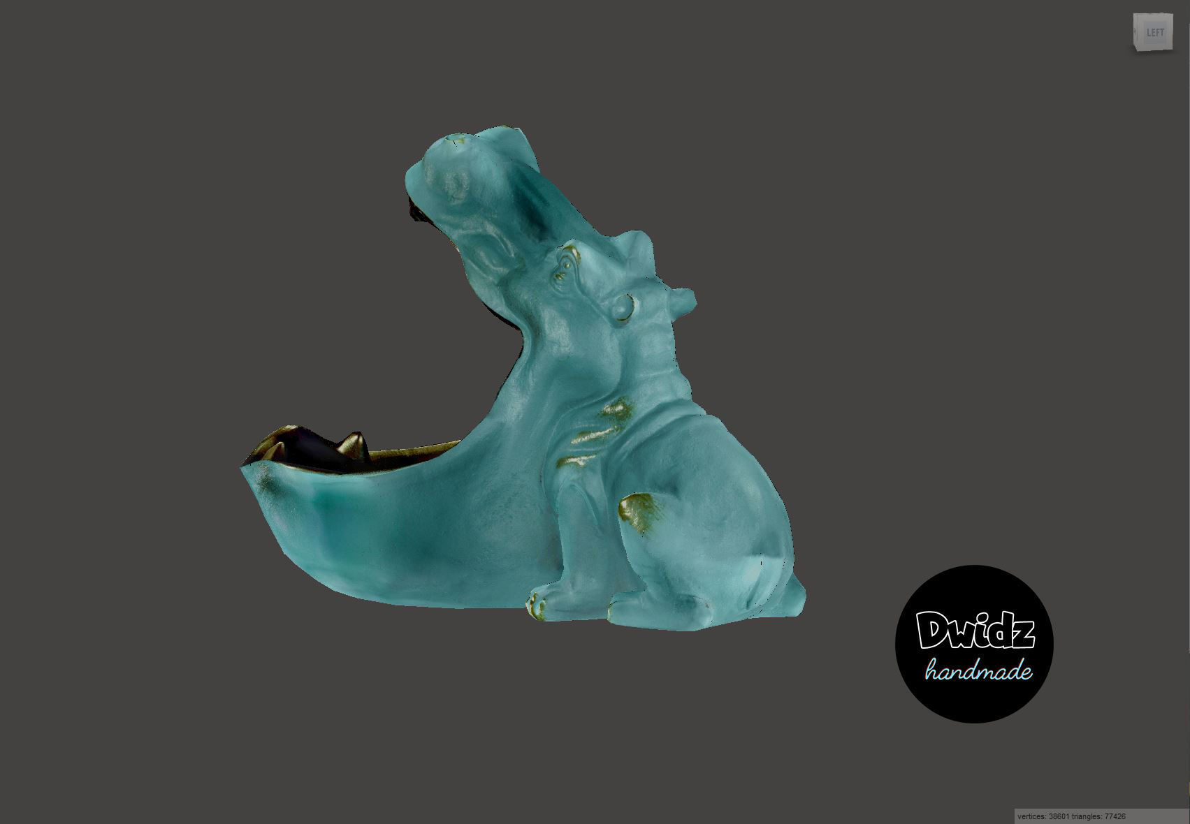 Hippo  Key and stuff Bowl 3D model_3