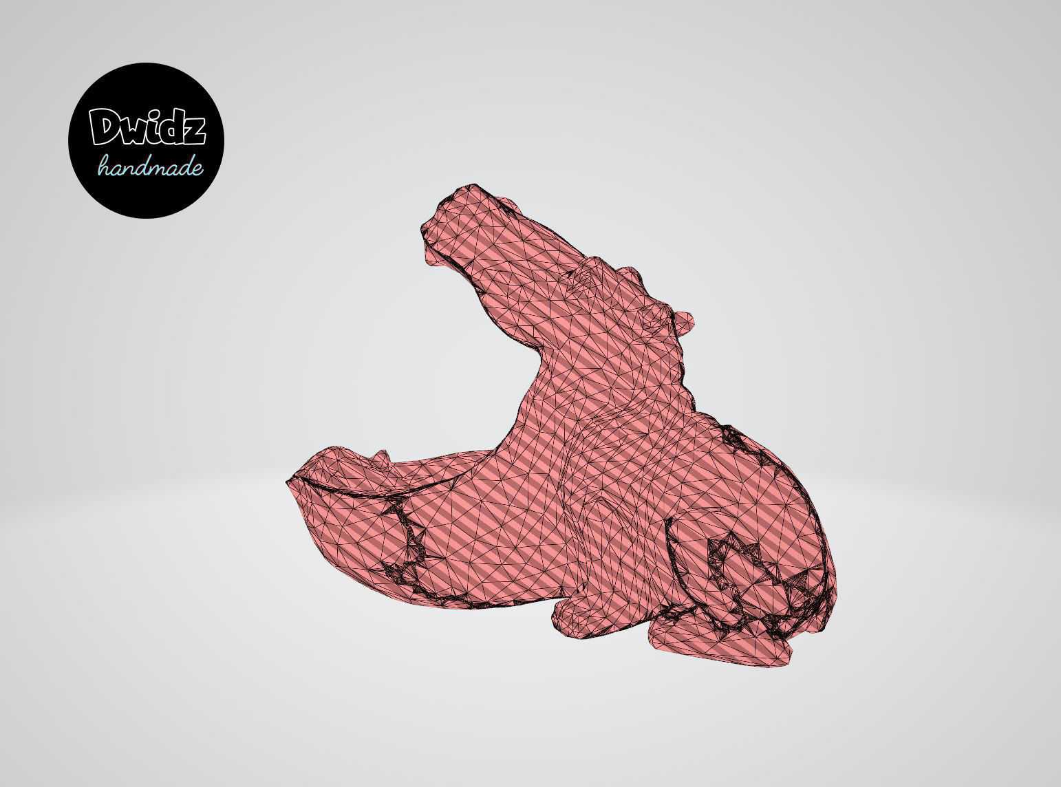 Hippo  Key and stuff Bowl 3D model_5