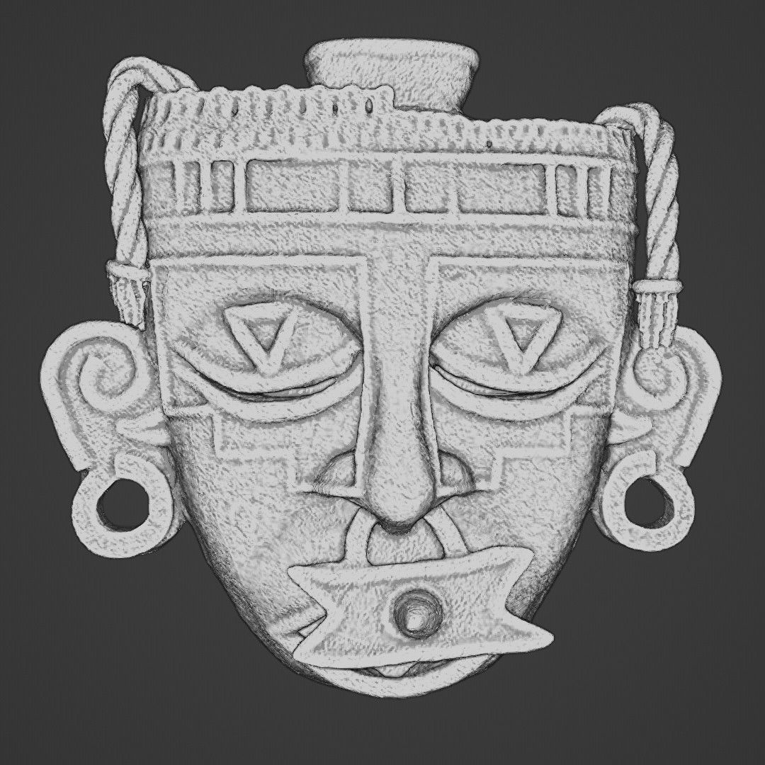 xipe totec pendant - aztec god 3D print model_4