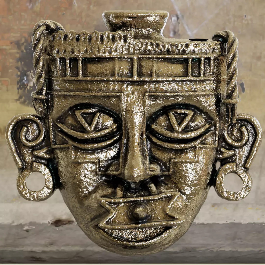 xipe totec pendant - aztec god 3D print model_0