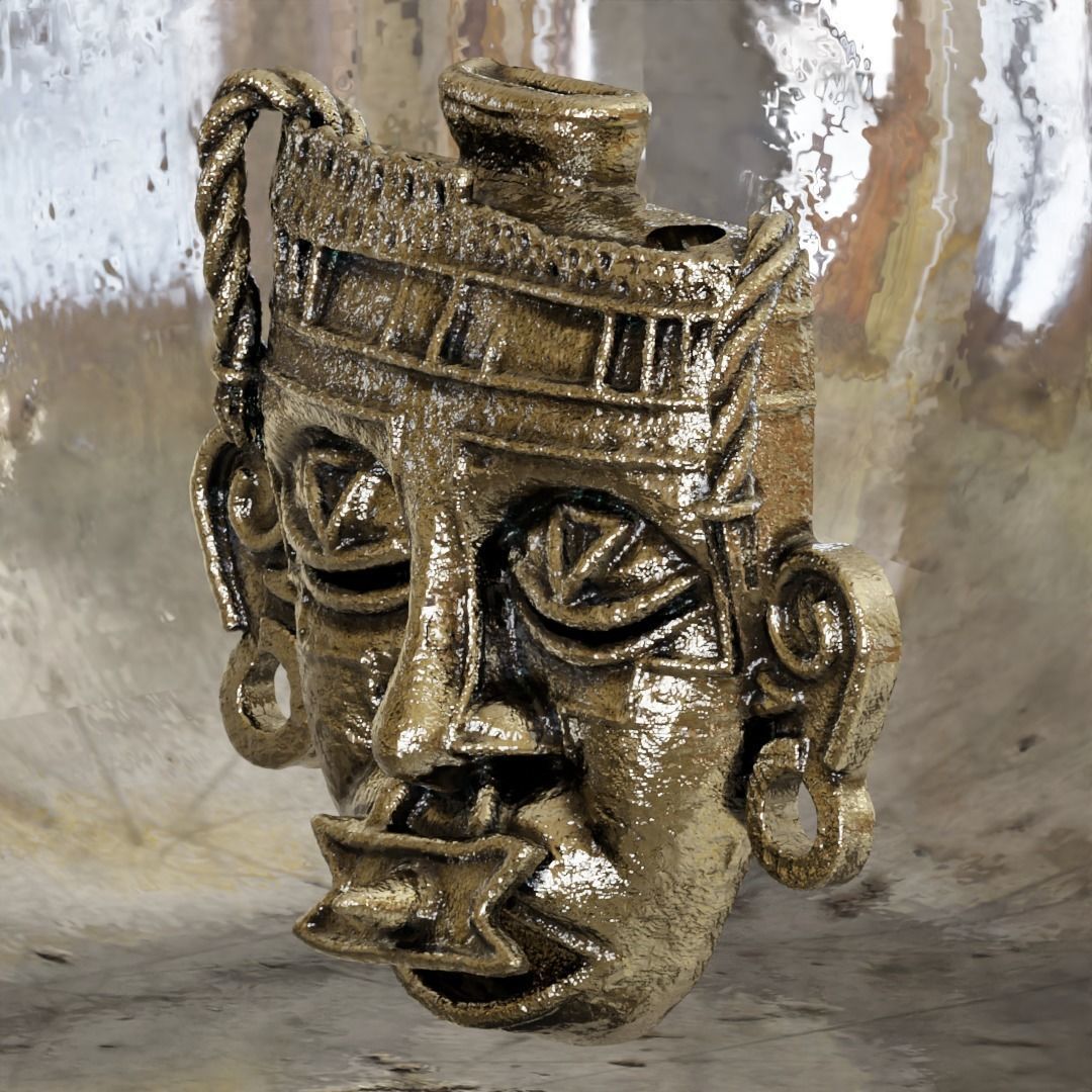 xipe totec pendant - aztec god 3D print model_1