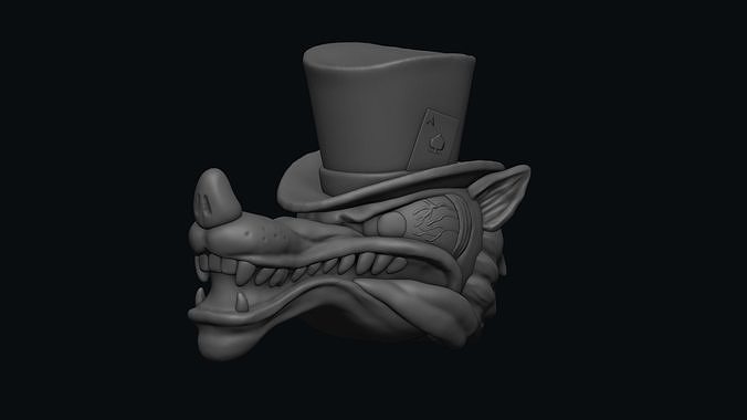 THE WOLF IN THE TOP HAT 3D print model