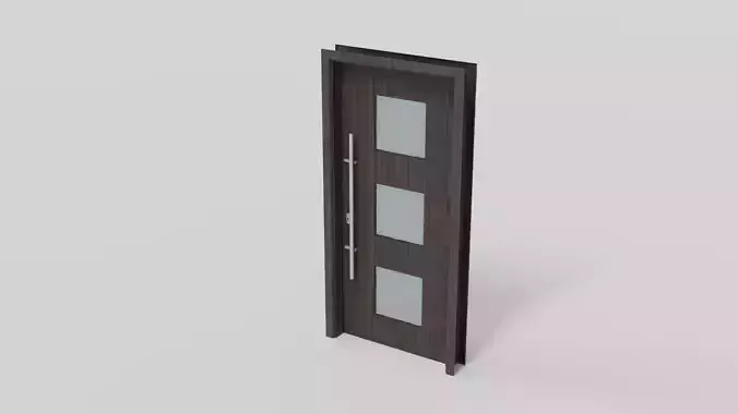 Wood Door V4 Low-poly 3D model