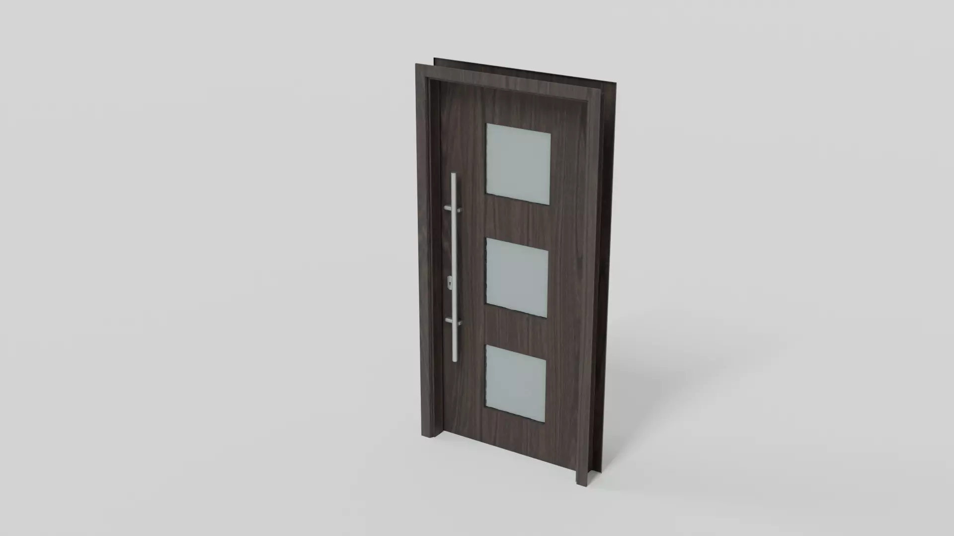 Wood Door V4 Low-poly 3D model_0