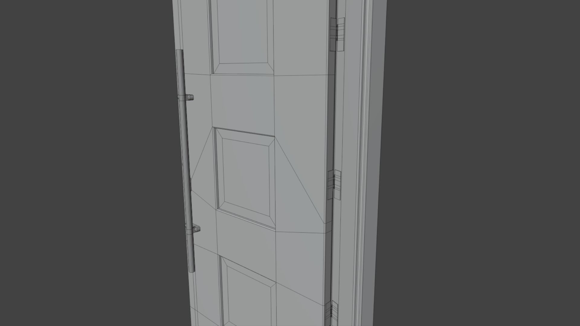 Wood Door V4 Low-poly 3D model_8