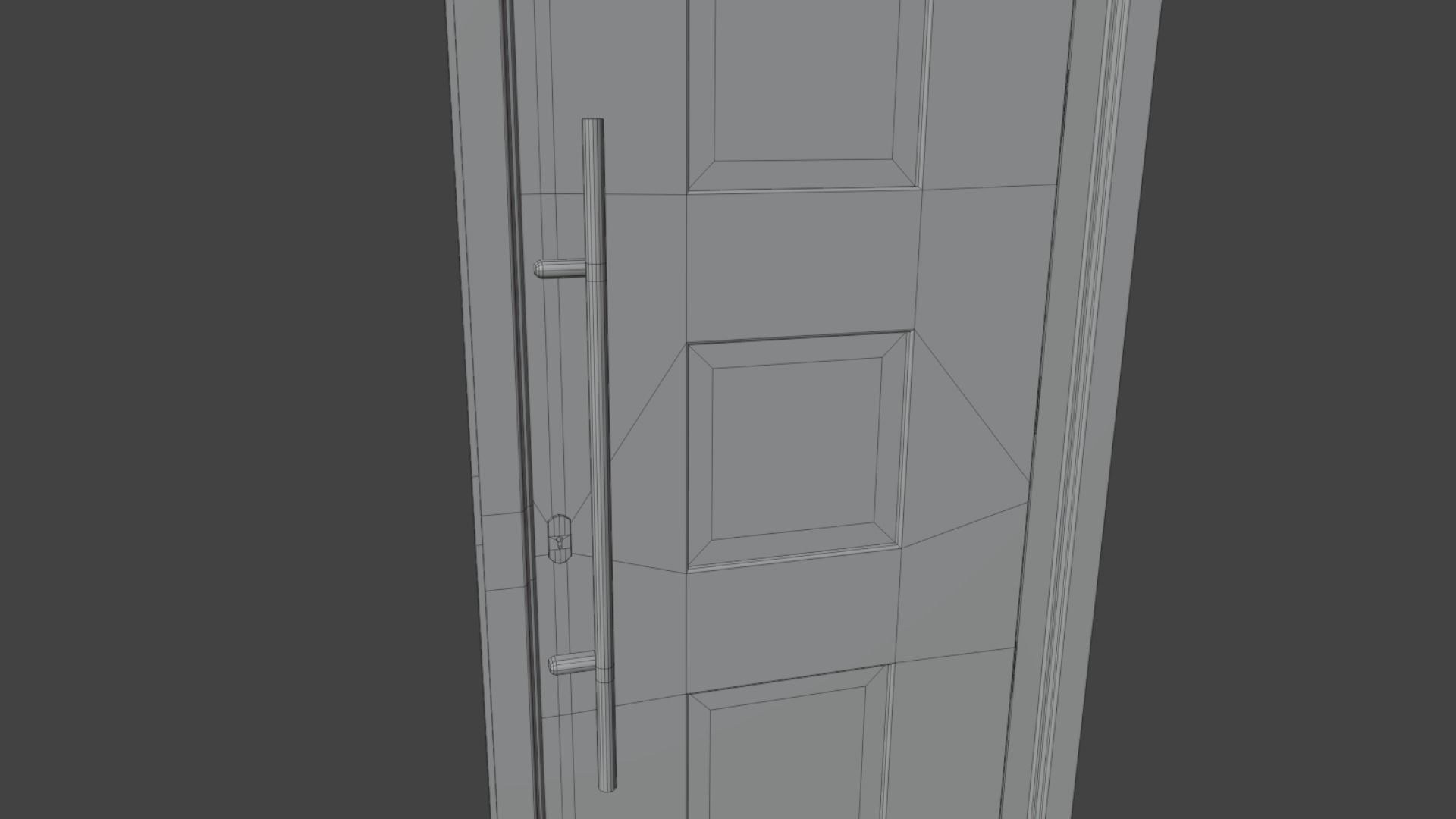 Wood Door V4 Low-poly 3D model_7