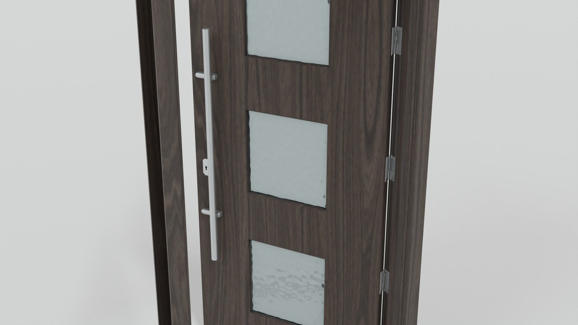 Wood Door V4 Low-poly 3D model_4