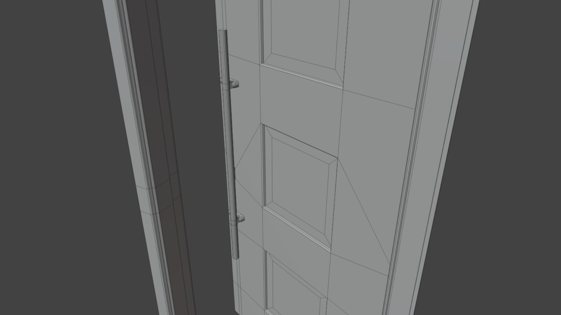 Wood Door V4 Low-poly 3D model_6