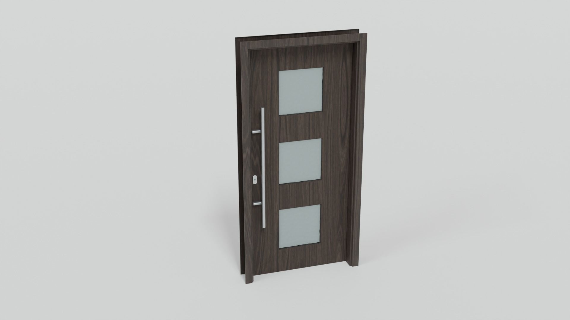 Wood Door V4 Low-poly 3D model_1