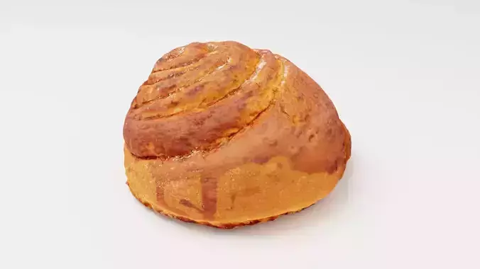 Roll or bun with cinnamon