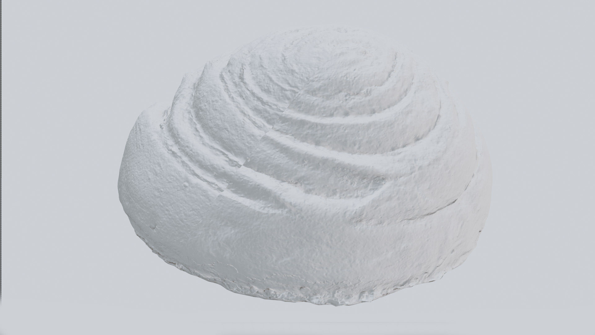 Roll or bun with cinnamon 3D model_3