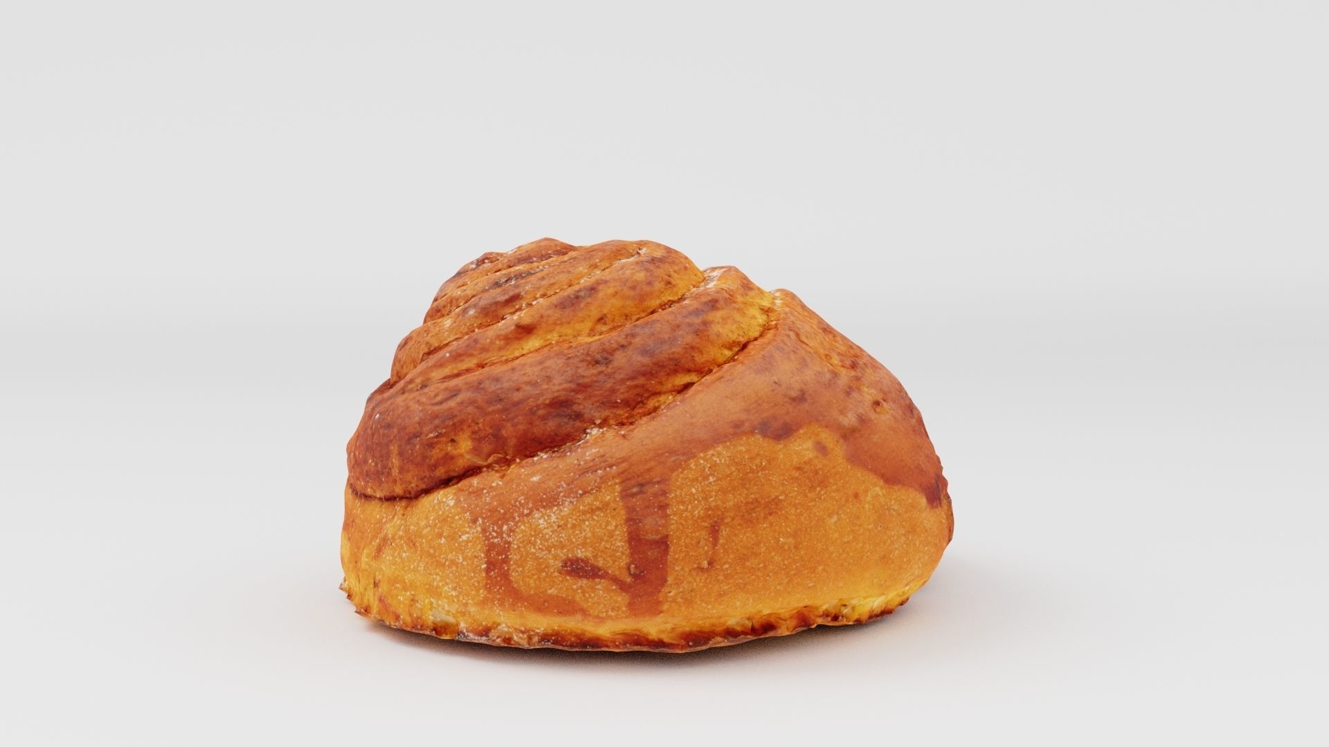 Roll or bun with cinnamon 3D model_6