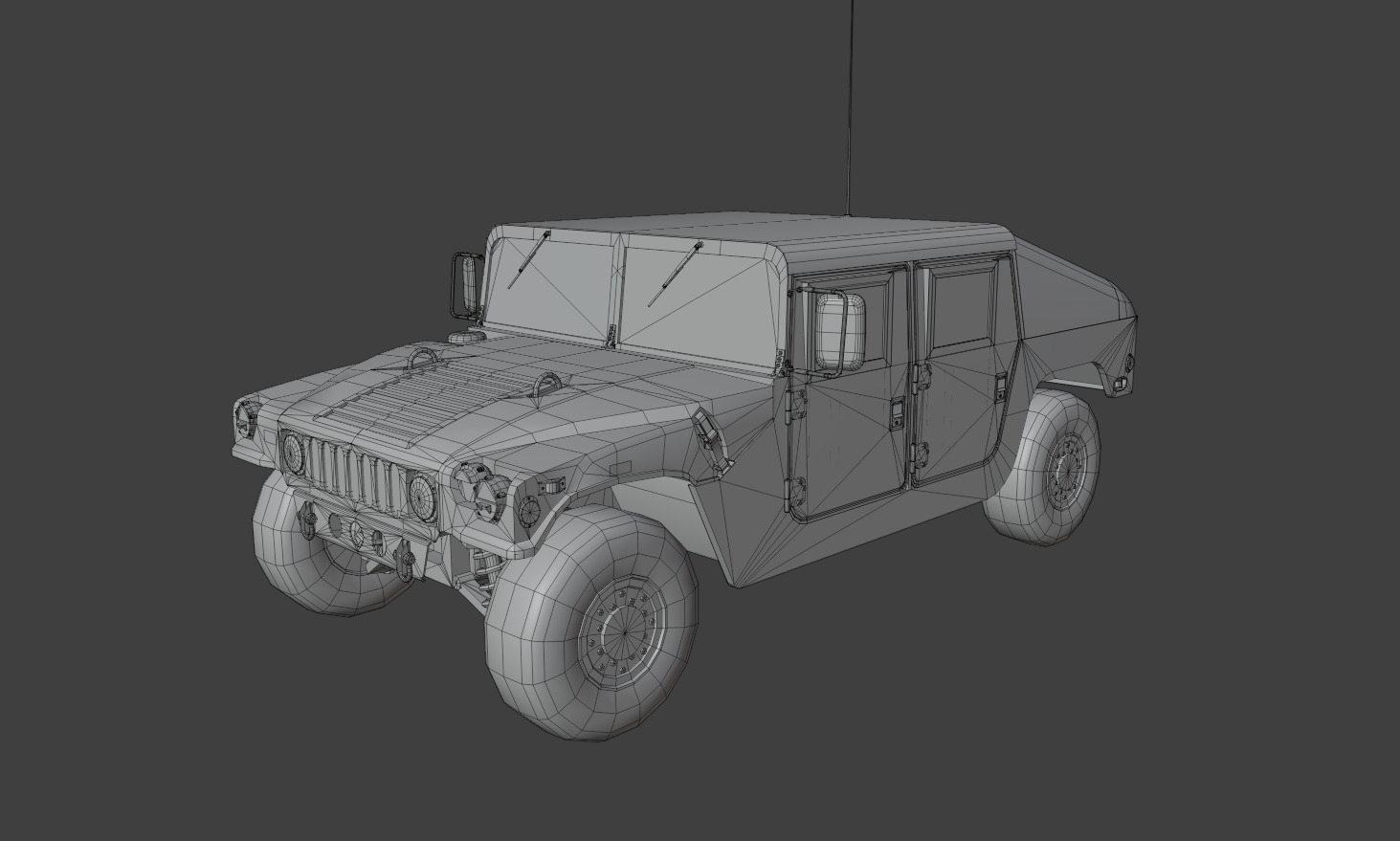 HUMVEE US Army Low-poly 3D model_12