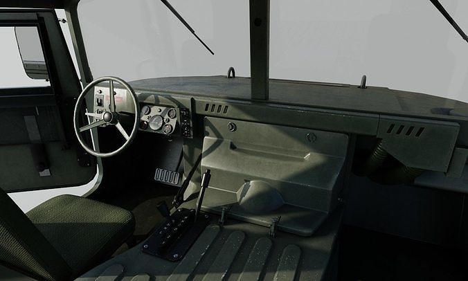 HUMVEE US Army Low-poly 3D model 2