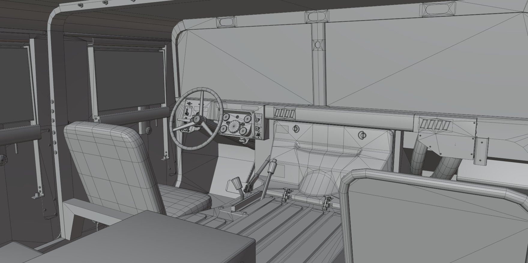 HUMVEE US Army Low-poly 3D model_16