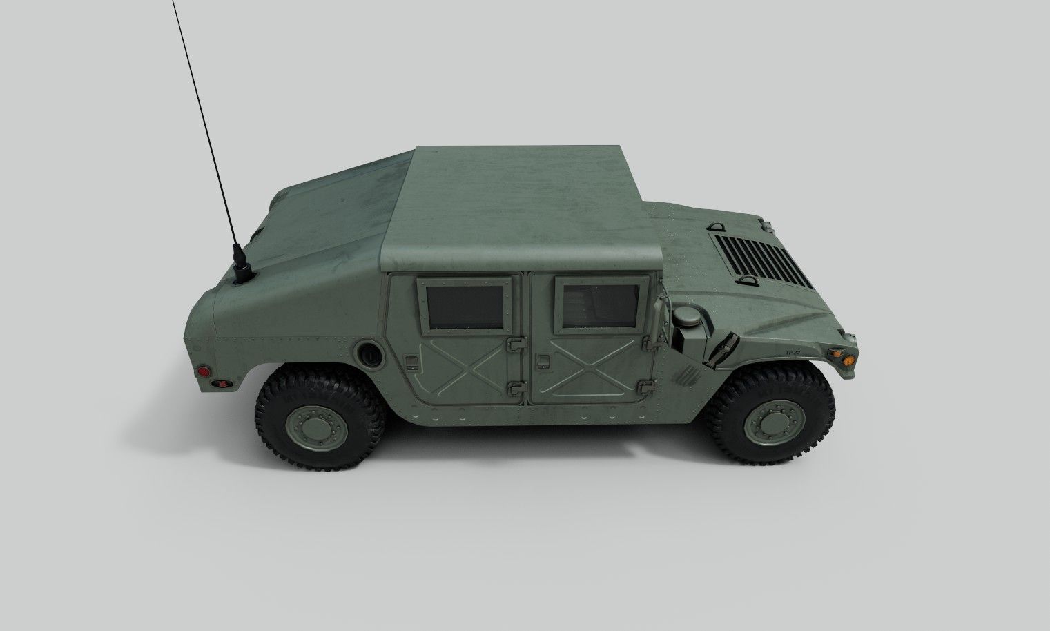 HUMVEE US Army Low-poly 3D model_9