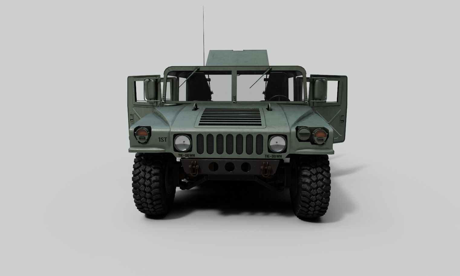 HUMVEE US Army Low-poly 3D model_5
