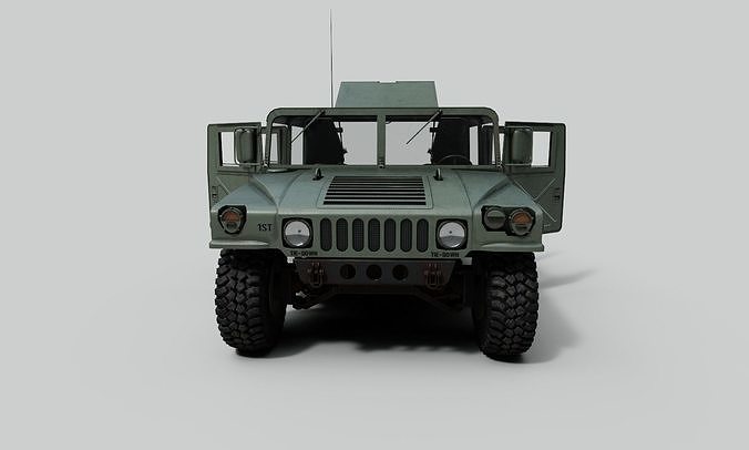 HUMVEE US Army Low-poly 3D model 6