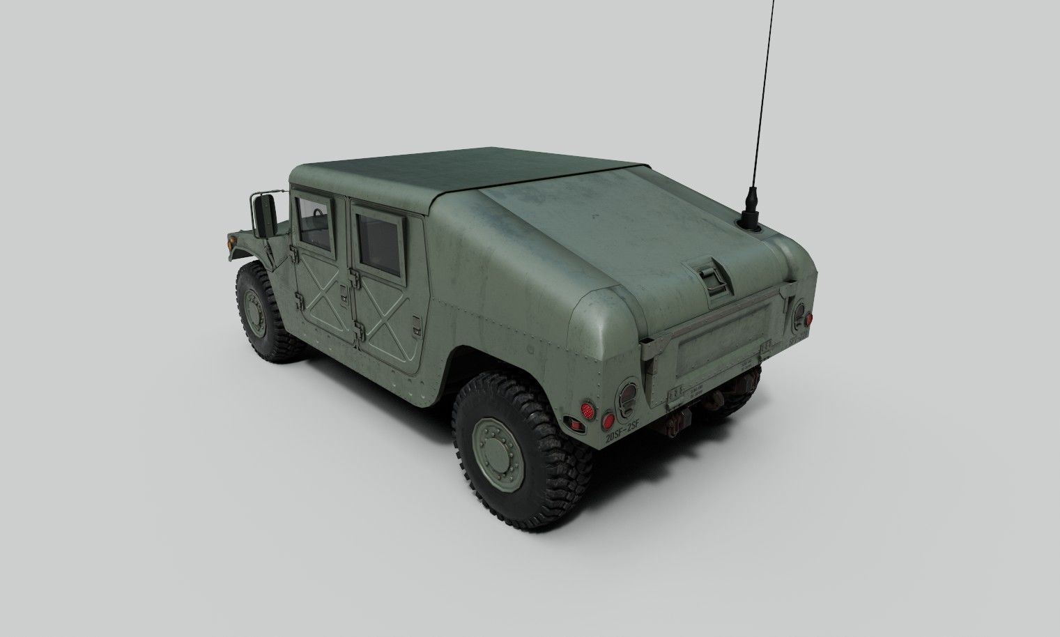 HUMVEE US Army Low-poly 3D model_8