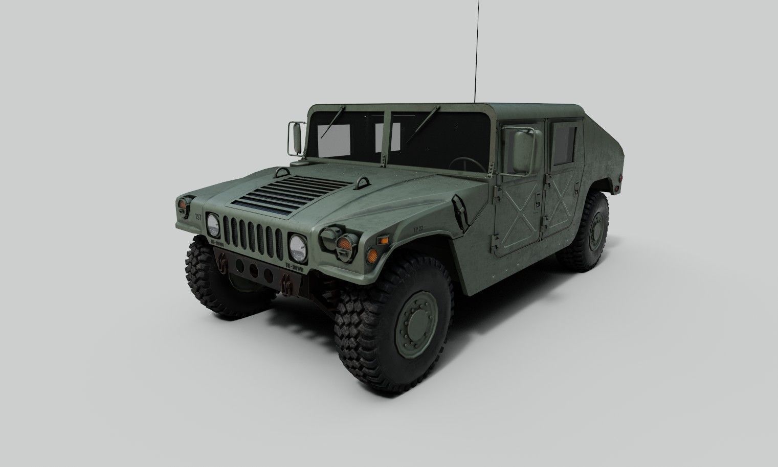 HUMVEE US Army Low-poly 3D model_11