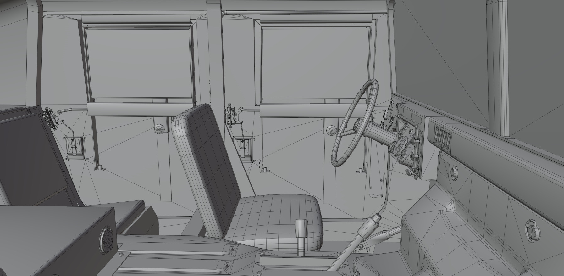 HUMVEE US Army Low-poly 3D model_17