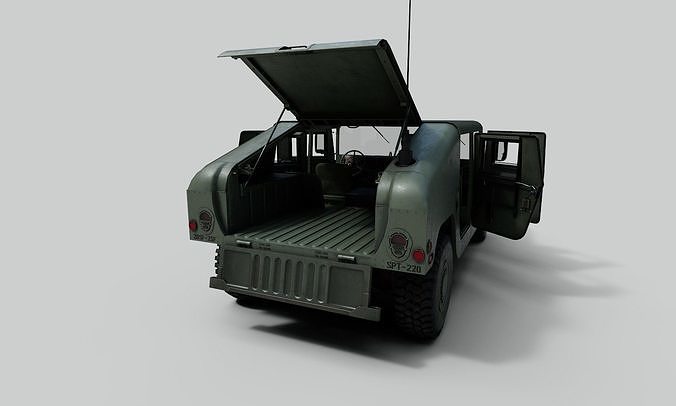 HUMVEE US Army Low-poly 3D model 3