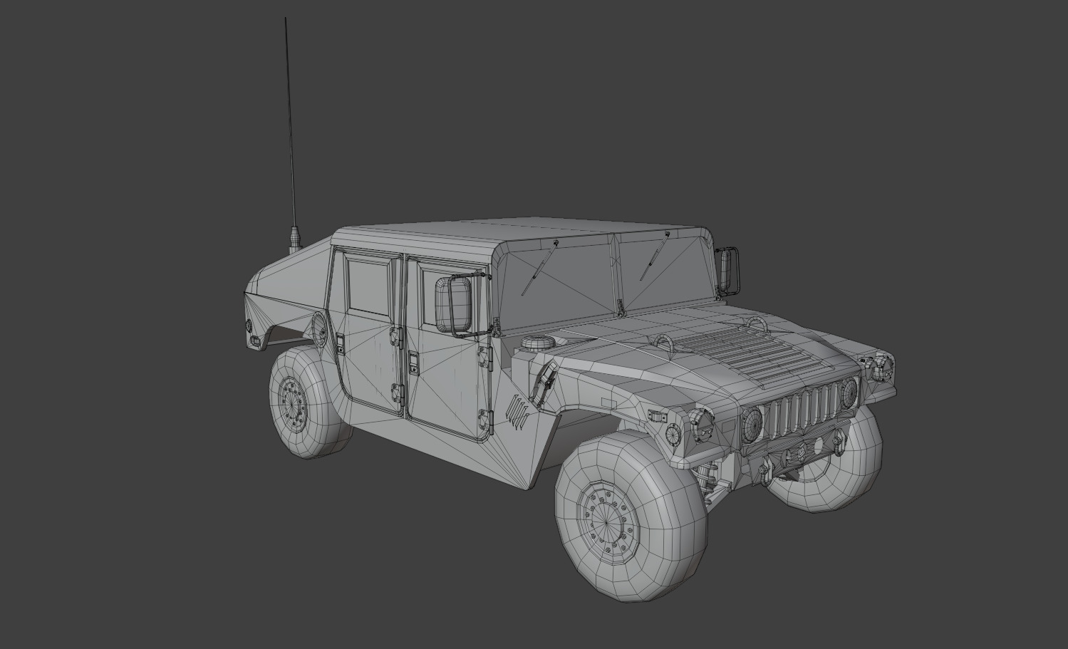 HUMVEE US Army Low-poly 3D model_14