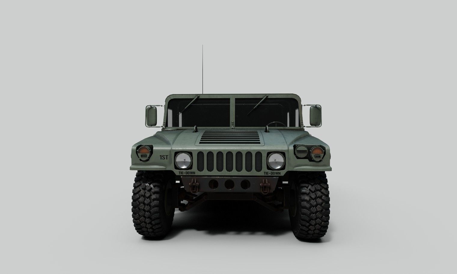 HUMVEE US Army Low-poly 3D model_7
