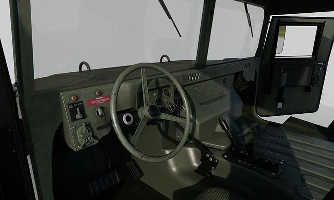 HUMVEE US Army Low-poly 3D model 7