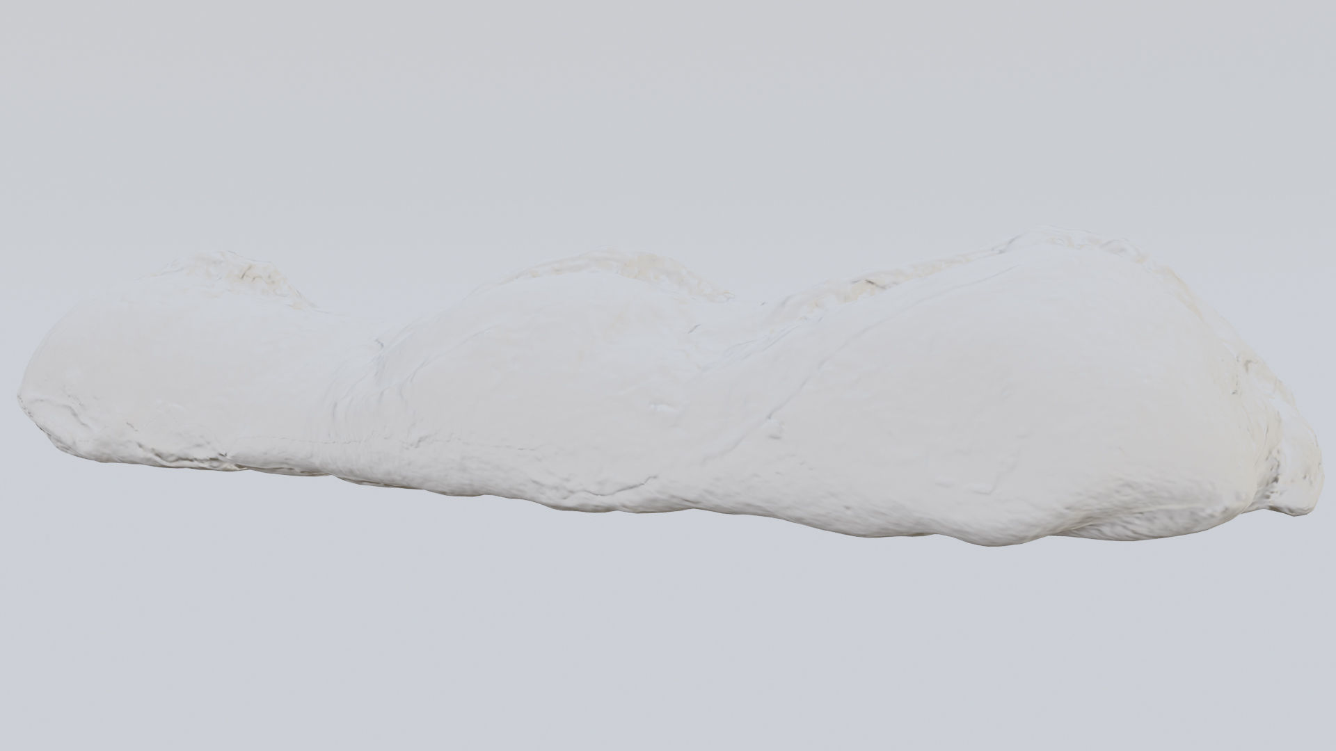 Baguette or French bread with cheese 3D model_4