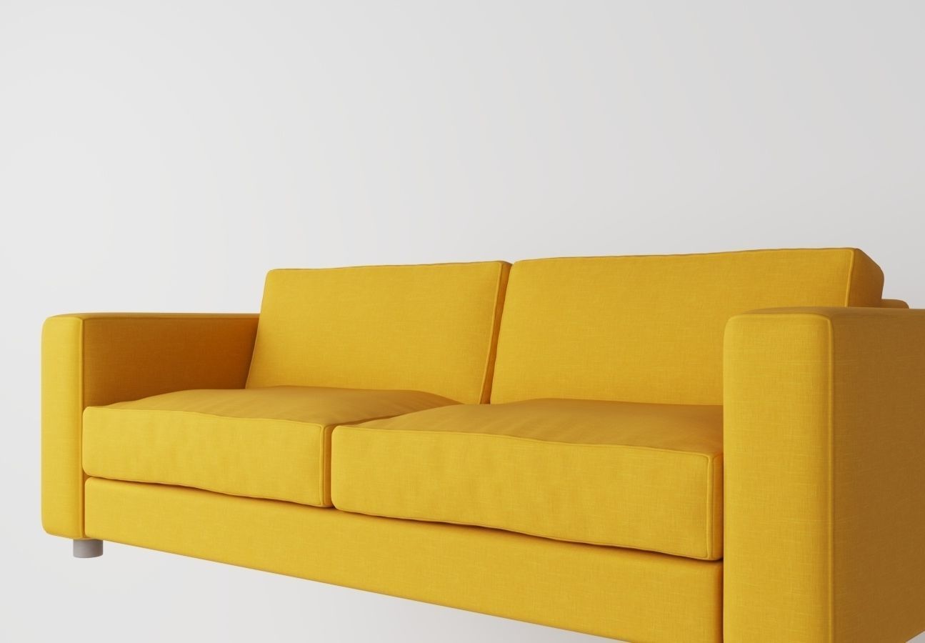 Sofa Yellow 3D model_3