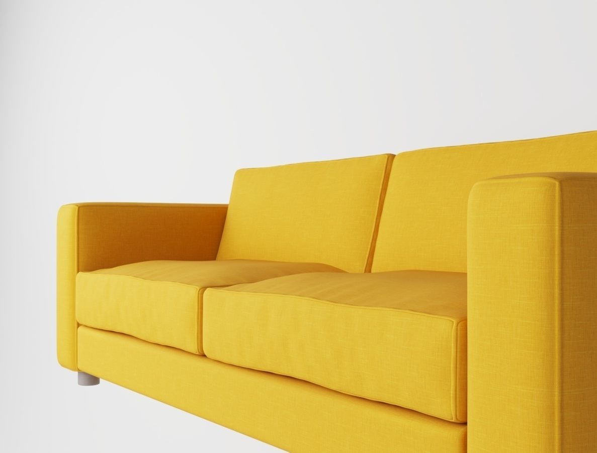 Sofa Yellow 3D model_1