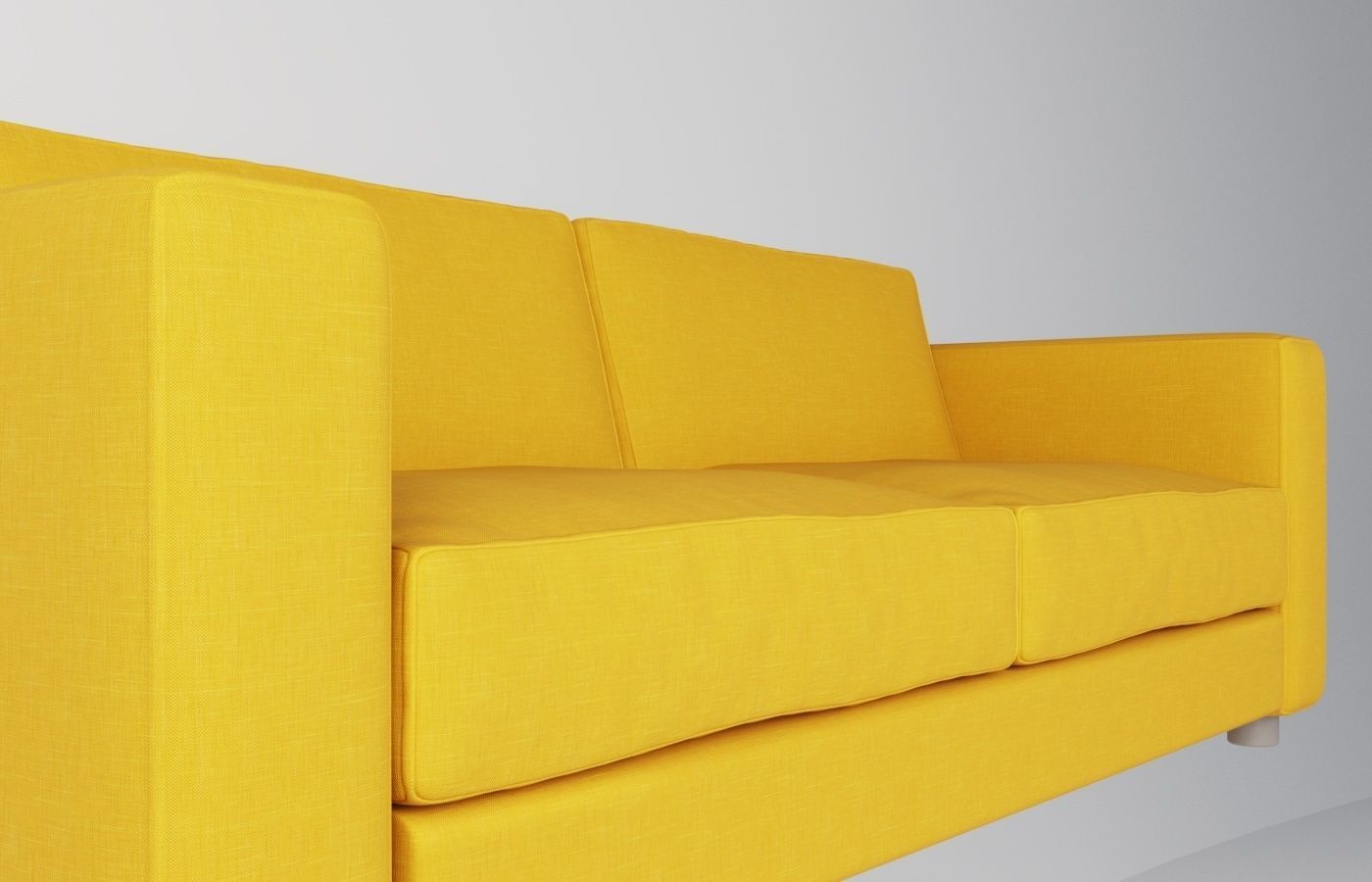 Sofa Yellow 3D model_2